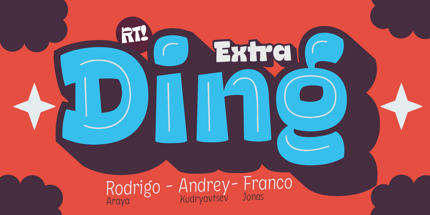 Ejemplo de fuente Ding Extra Dingbats